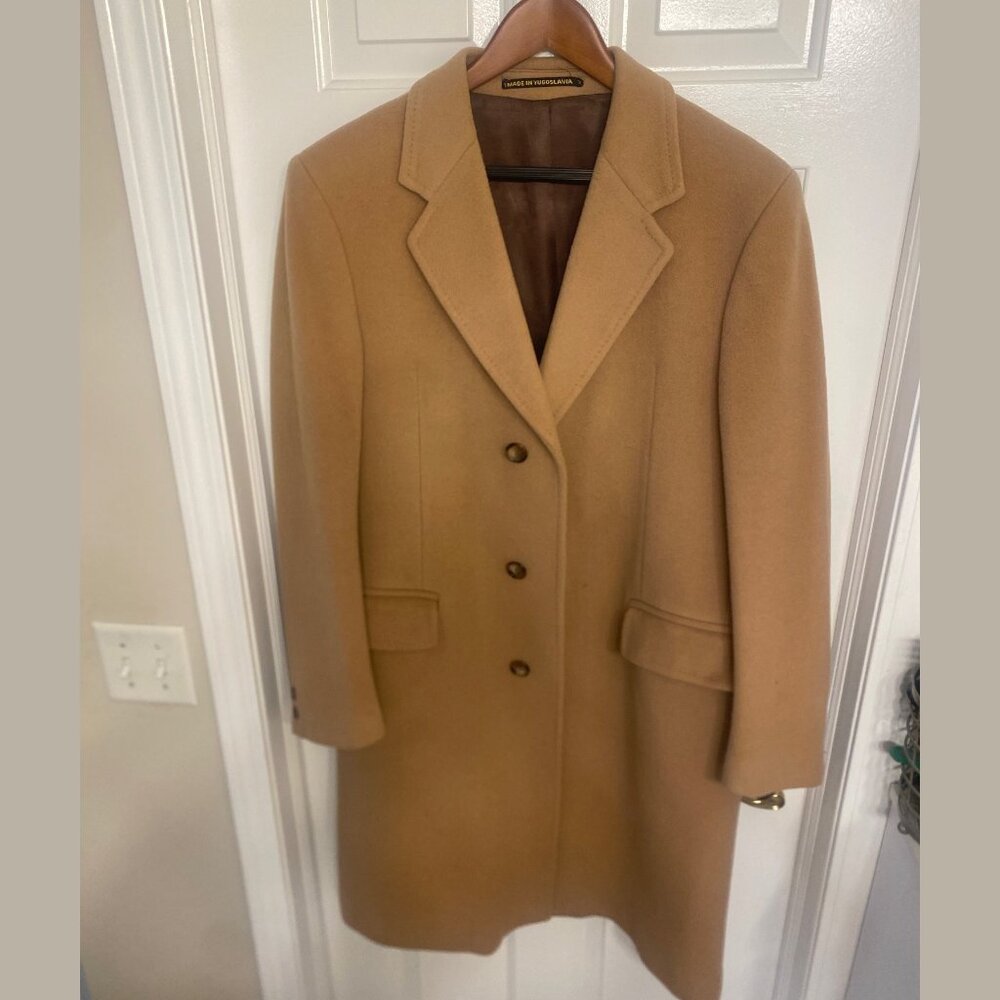 Shepard & Hamelle - Size L - Vintage Camel Wool Overcoat – Burlington, VT